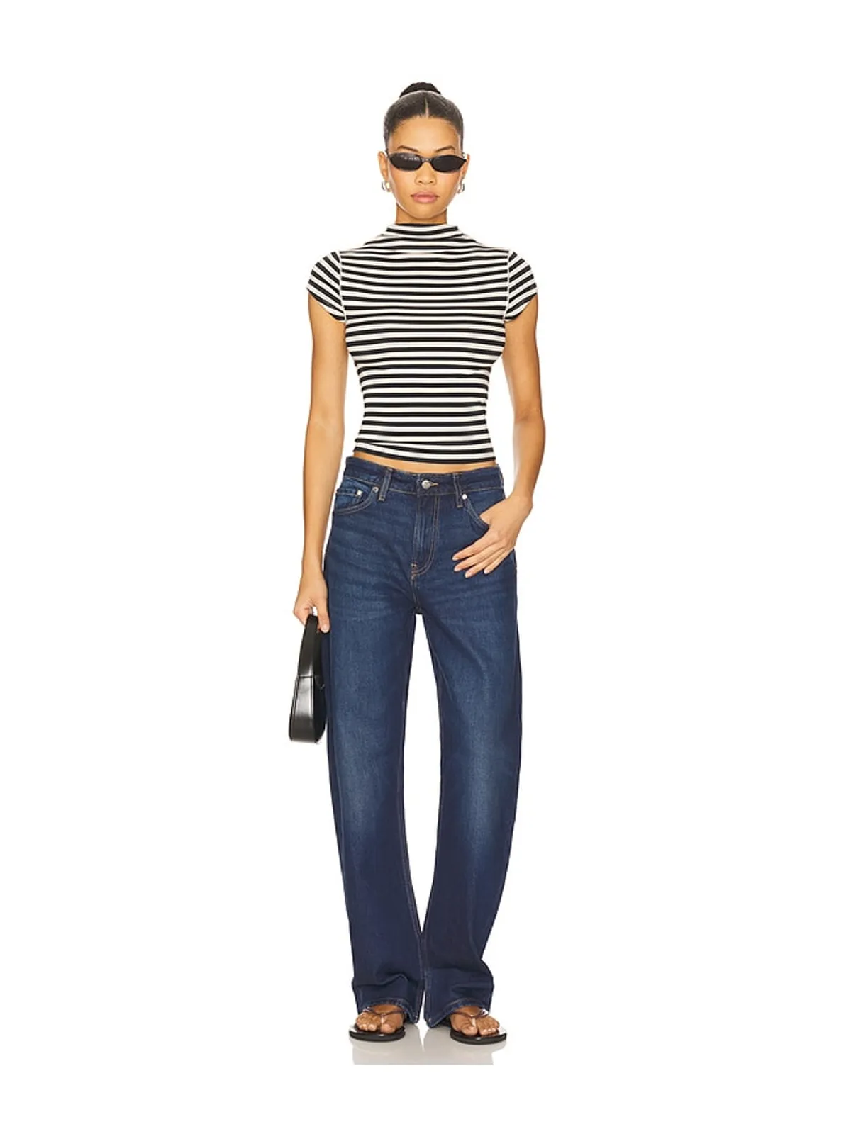 Free People LOLA ストライプTシャツ - 画像4