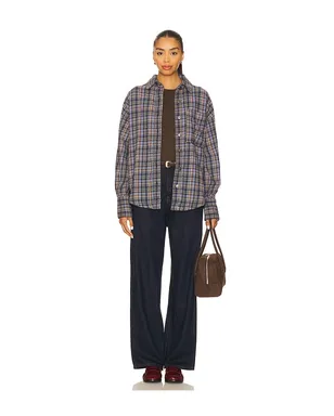 Free People ASHLEY プレイドシャツ - Blue,Black. - サムネイル5