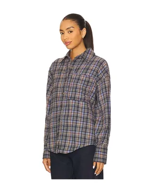 Free People ASHLEY プレイドシャツ - Blue,Black. - サムネイル3