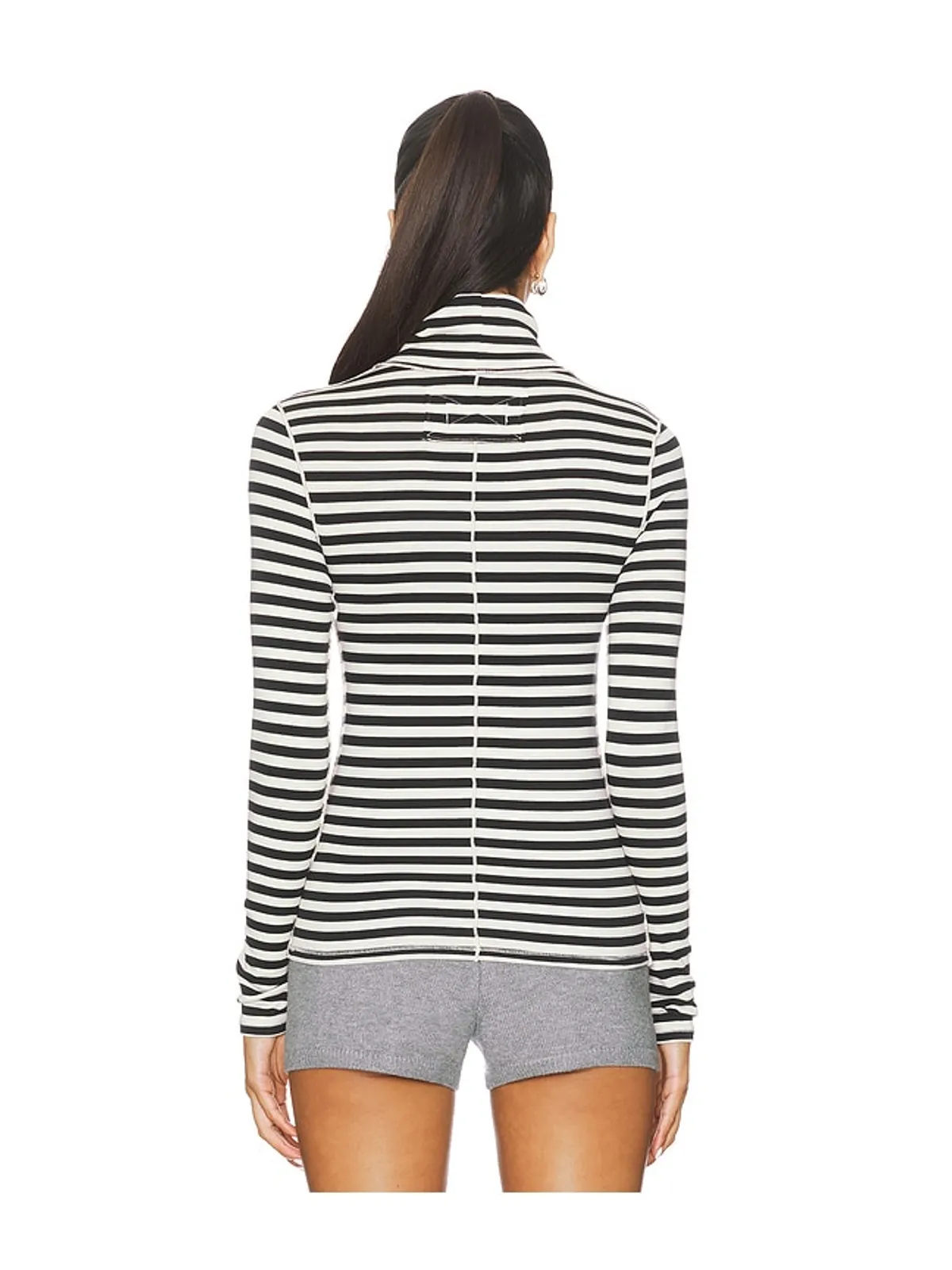 Free People GOOD GOOD TURTLE ストライプトップ - Black,White. - 画像3