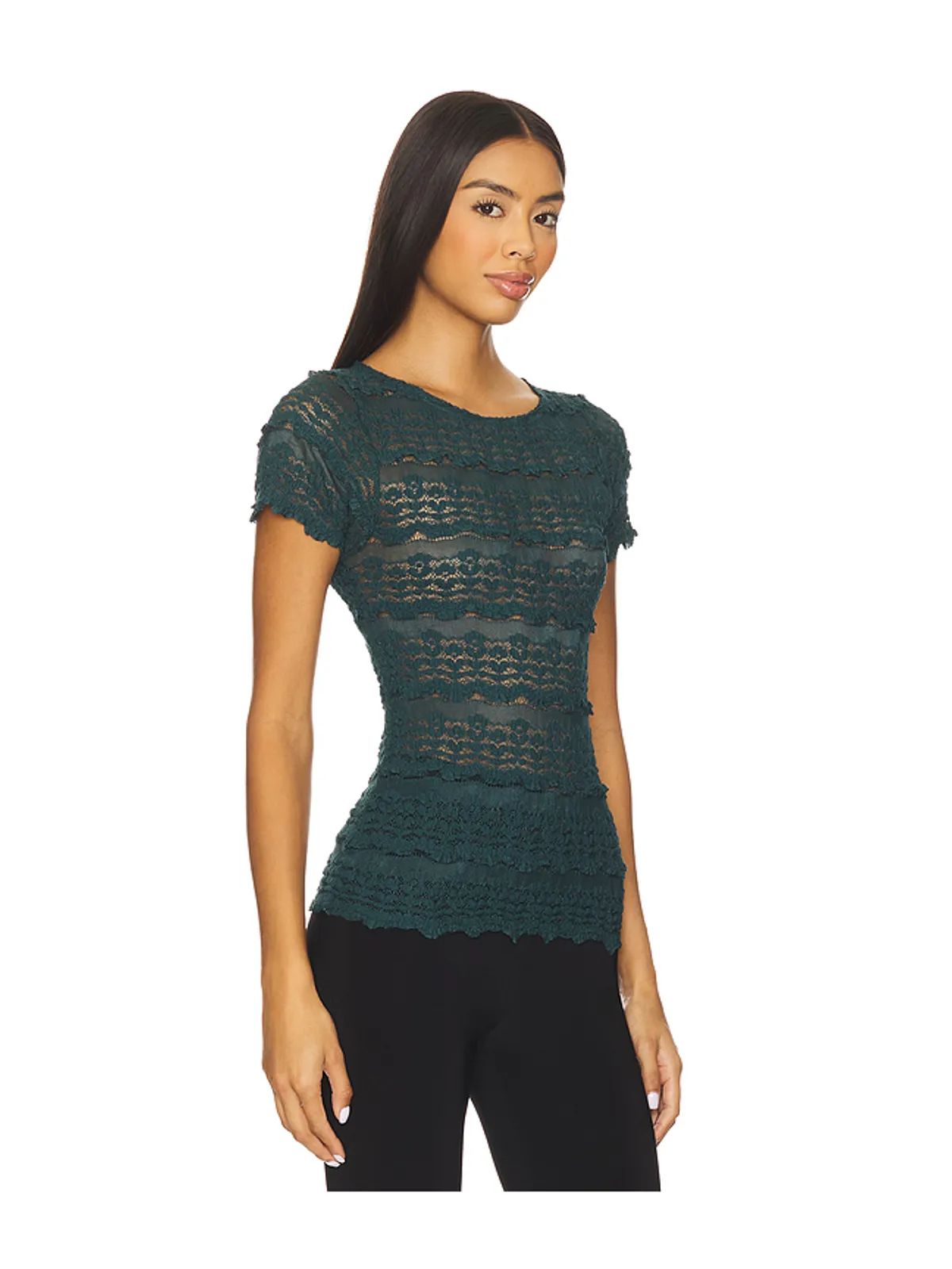 Free People ANGELINA レースTシャツ - 画像2