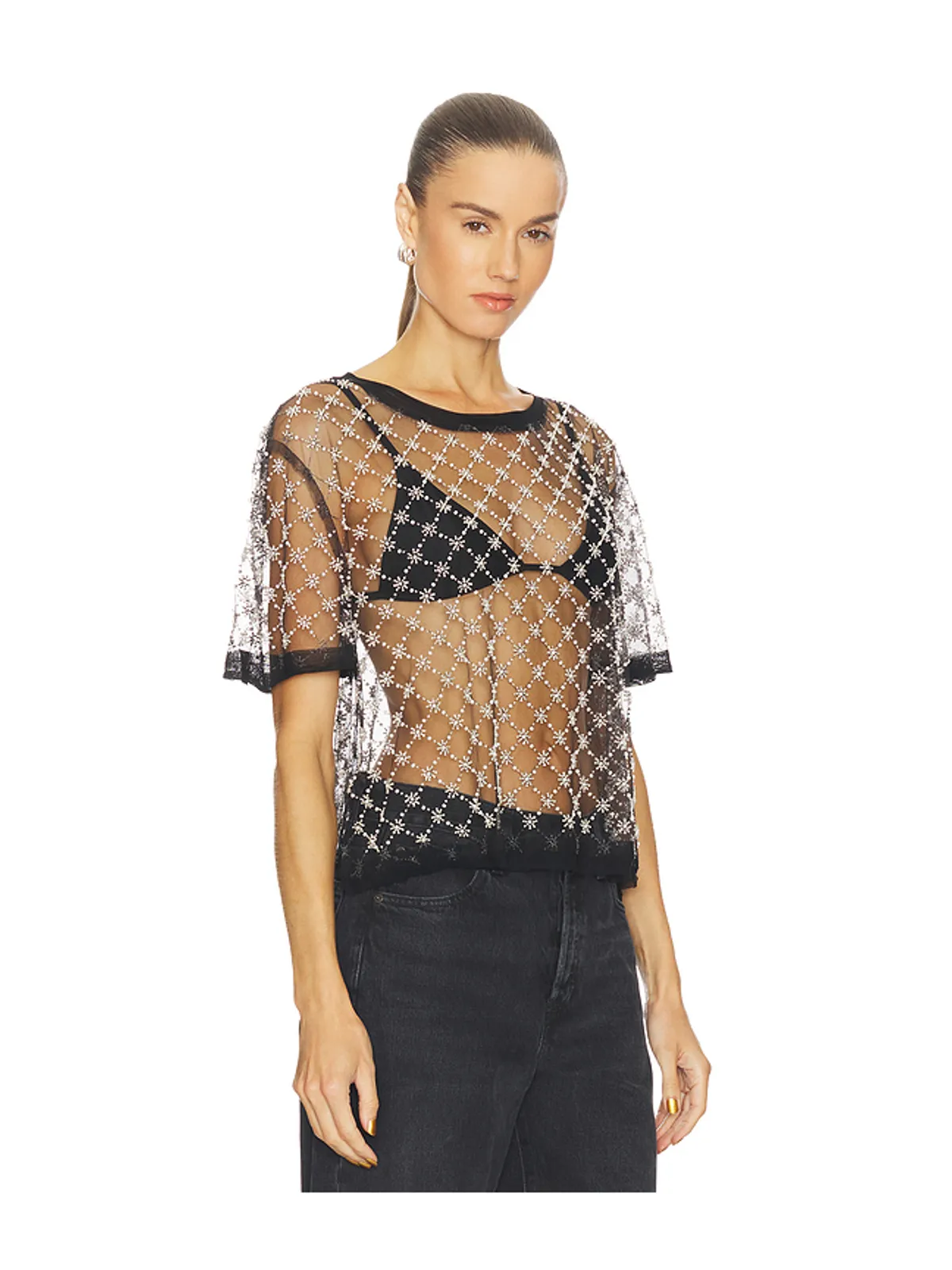 Free People LOIR 装飾付きニットトップス - 画像2