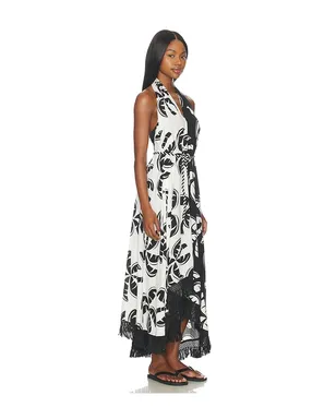 FARM Rio GRAPHIC PALMS ドレス - Black,White. - サムネイル3