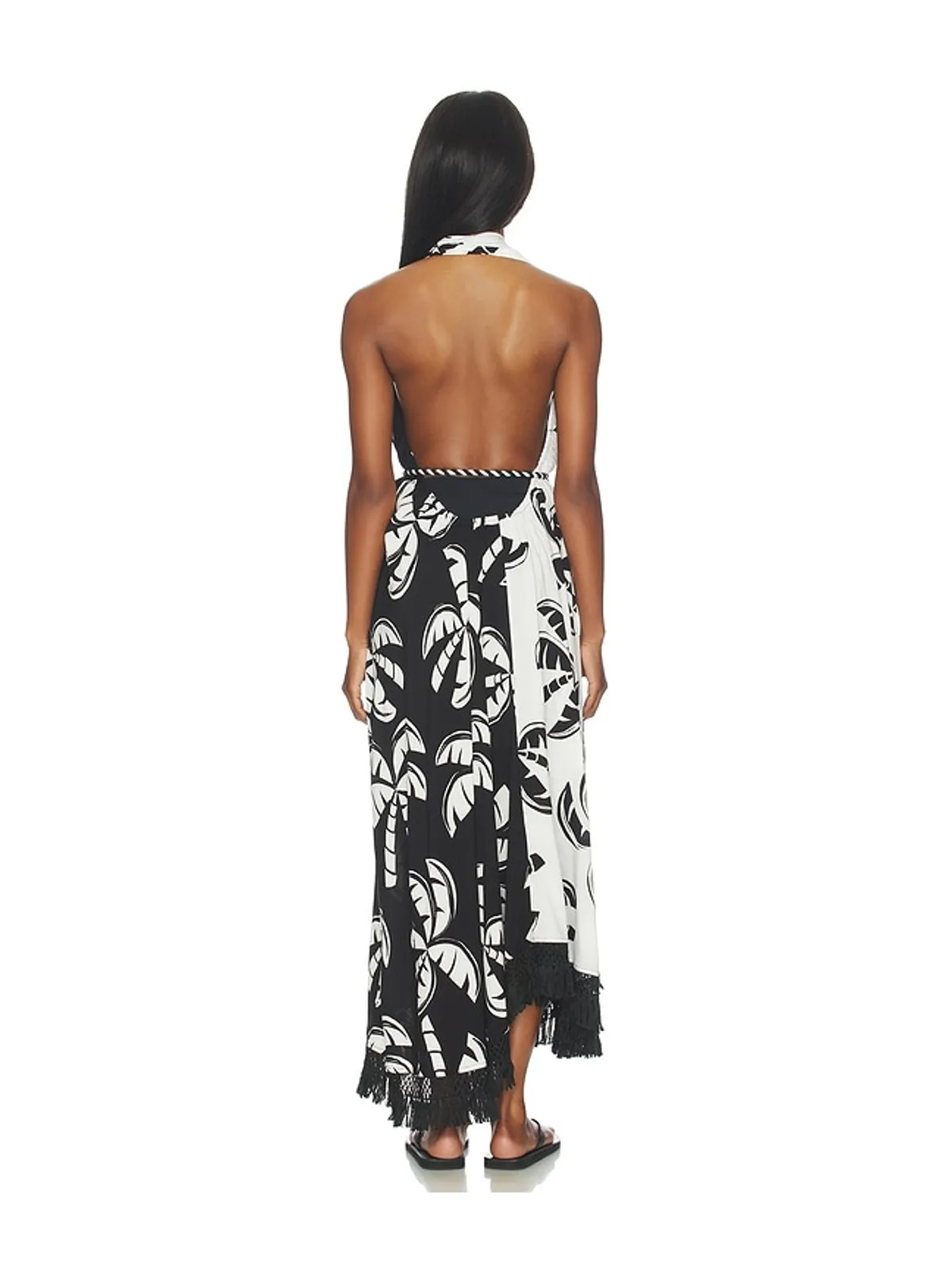FARM Rio GRAPHIC PALMS ドレス - Black,White. - 画像4