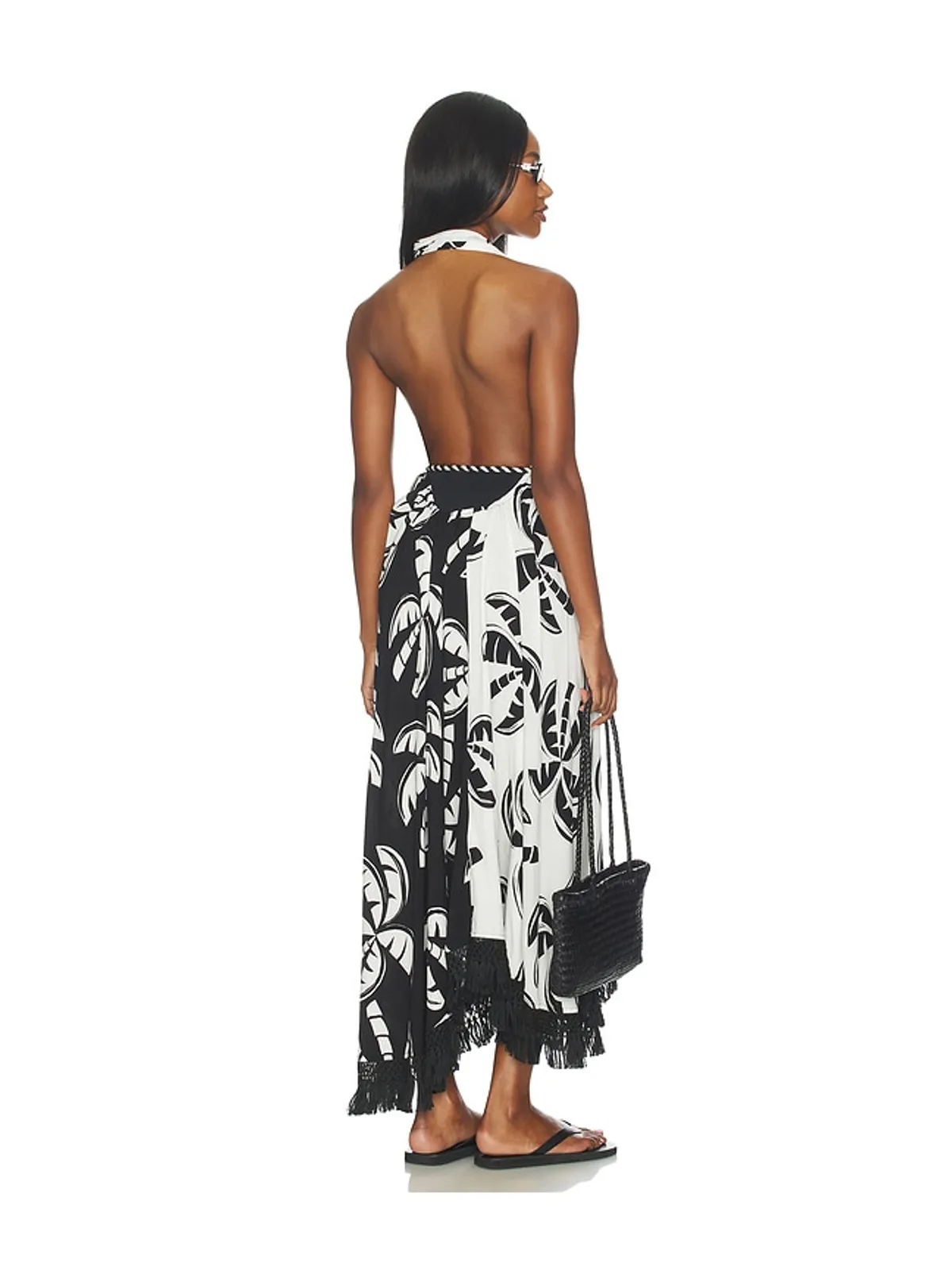 FARM Rio GRAPHIC PALMS ドレス - Black,White. - 画像5
