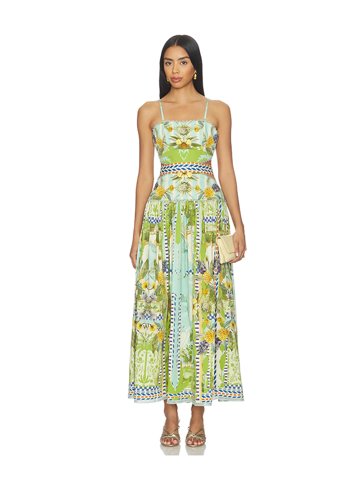 Falguni Shane Peacock PALM MIRAGE ドレス - Blue,Green. - 画像1