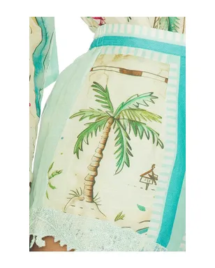 Falguni Shane Peacock PEACOCK TROPICAL GLIMPSE ショートパンツ - Mint,Blue. - サムネイル6