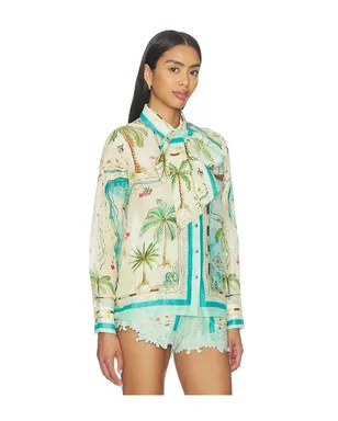 Falguni Shane Peacock PEACOCK SHORT AND BLOUSE ブラウス - Mint,Blue. - サムネイル3