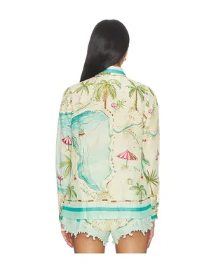 Falguni Shane Peacock PEACOCK SHORT AND BLOUSE ブラウス - Mint,Blue. - サムネイル5
