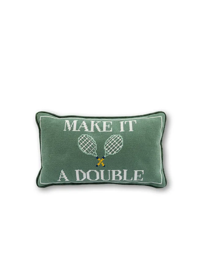 Furbish Studio Furbish Studio MAKE IT A DOUBLE NEEDLEPOINT PILLOW ダブルニードルポイントピローの商品画像