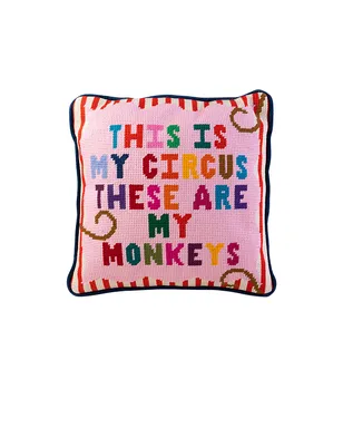 Furbish Studio MY CIRCUS NEEDLEPOINT PILLOW 枕 - サムネイル1