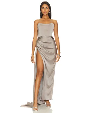 Katie May BITA ガウン - Metallic Silver, grey. - サムネイル1