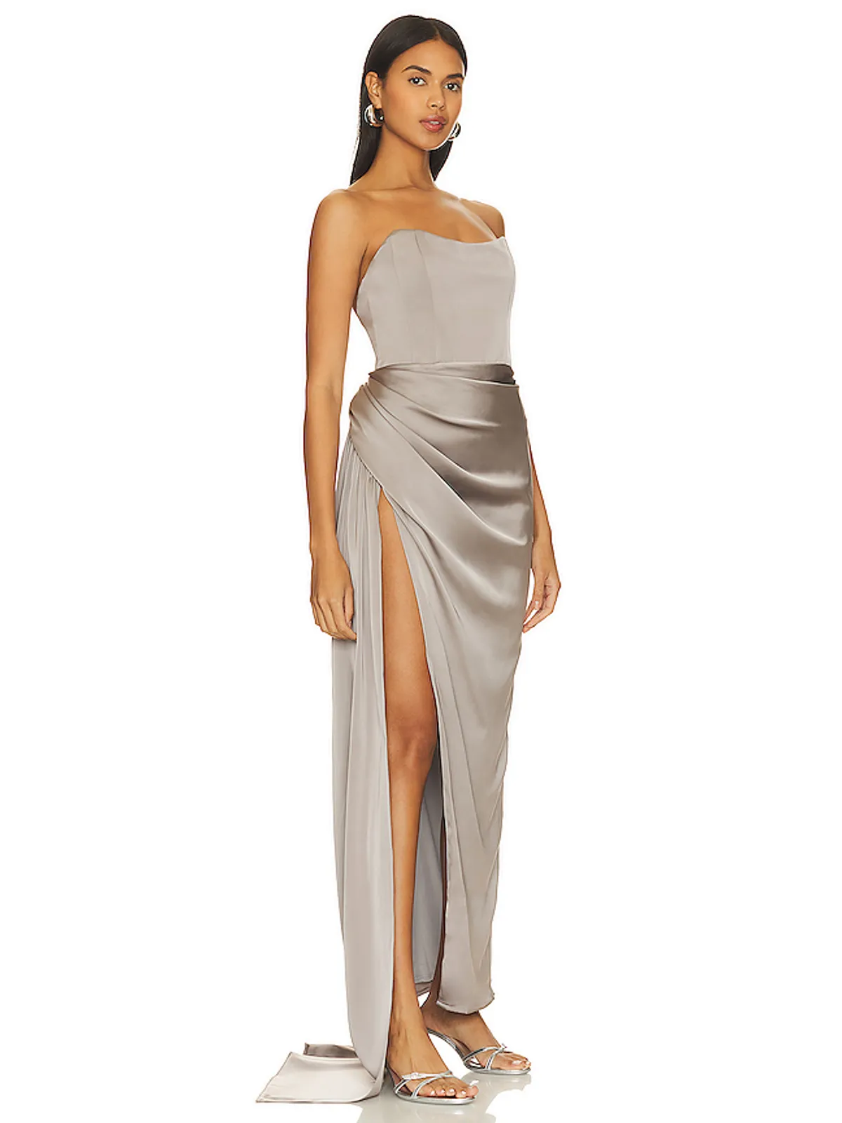 Katie May BITA ガウン - Metallic Silver, grey. - 画像2