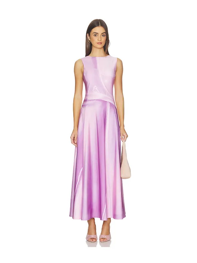 Kate Barton Kate Barton ILLUSION PRINT KATE LIQUID MAXI ドレスの商品画像