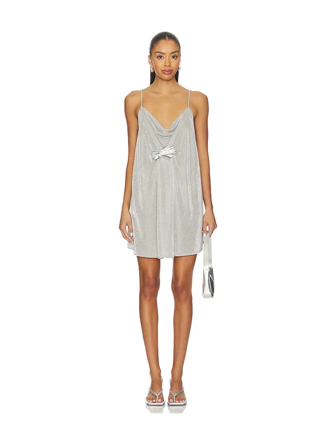Kate Barton Kate Barton PEYTON ドレス - Metallic Silver, grey.の商品画像
