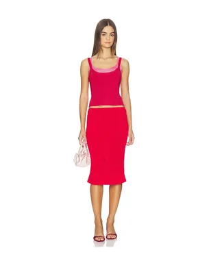 Kate Barton KB LAYERED TANK トップ - Red,Fuchsia. - サムネイル4