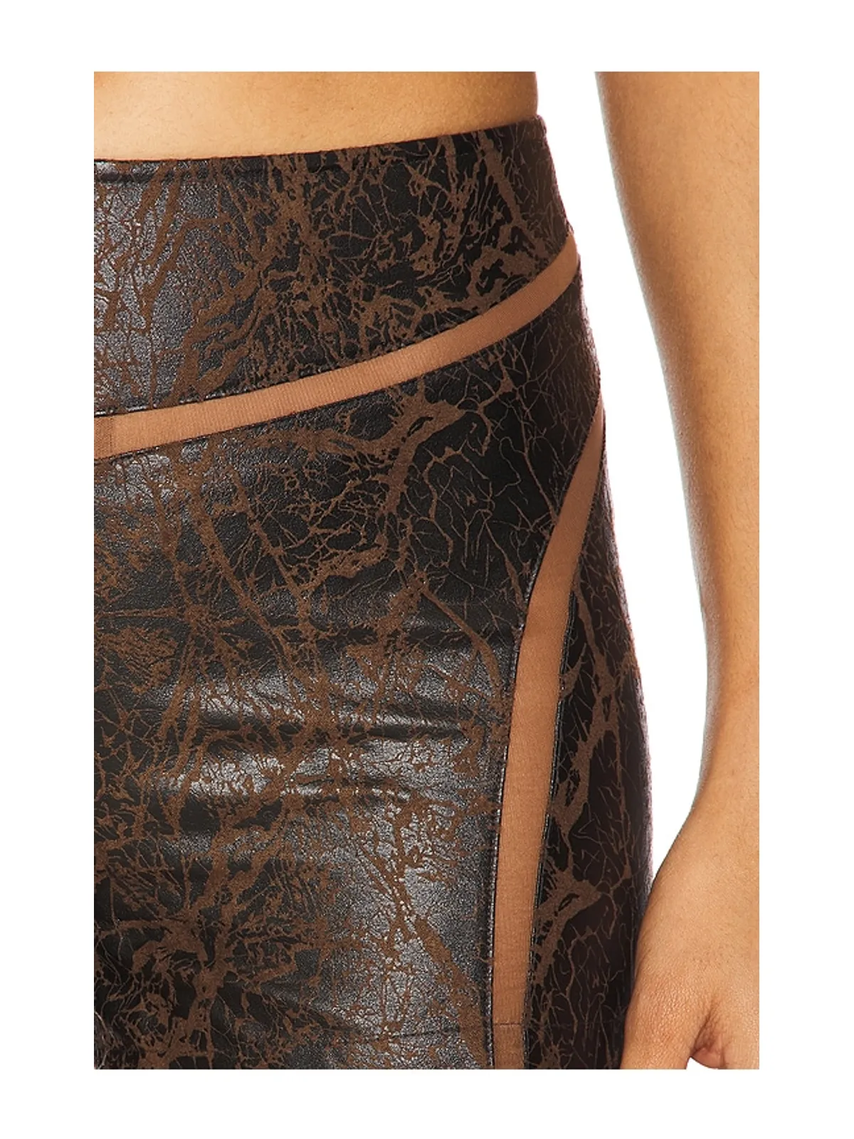 Kim Shui KINTSUGI PANEL ショートパンツ - Black,Brown. - 画像6