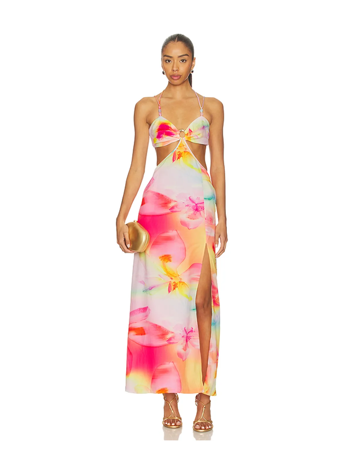 Kulani Kinis MAXI DRESS マキシドレス - Pink, Yellow. - 画像1