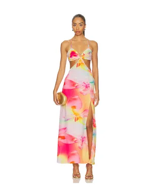 Kulani Kinis MAXI DRESS マキシドレス - Pink, Yellow. - サムネイル1