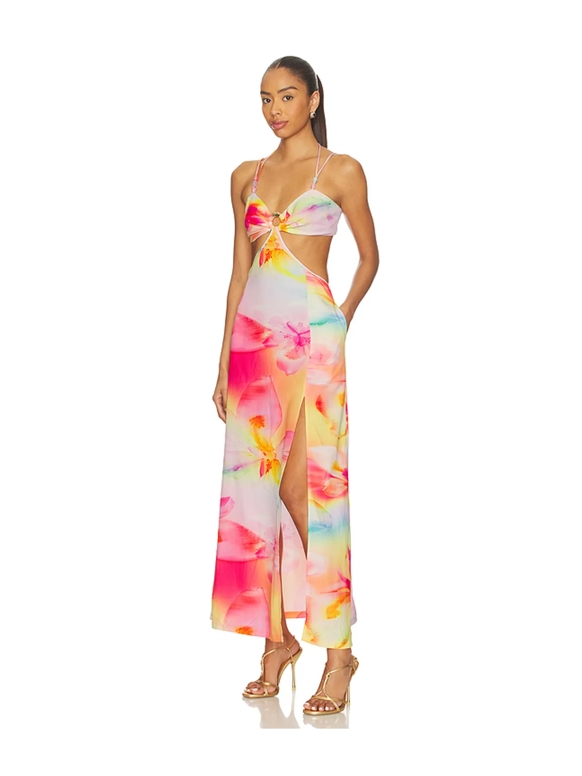 Kulani Kinis MAXI DRESS マキシドレス - Pink, Yellow. - 画像2