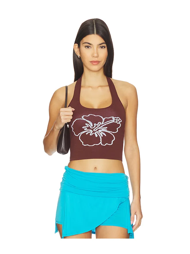 Kulani Kinis Kulani Kinis KNIT HALTER TANK TOP ニットホルタータンクトップの商品画像