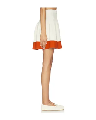 Khalhon Varsity Flare Knit Skirt - サムネイル2