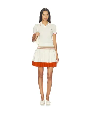 Khalhon Varsity Flare Knit Skirt - サムネイル5