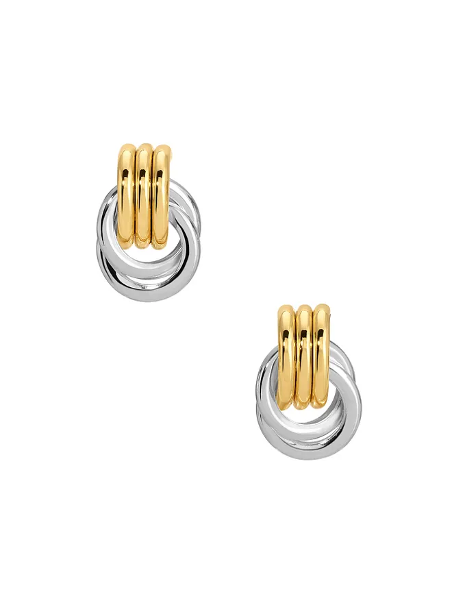 Heaven Mayhem Heaven Mayhem MICRO KNOT イヤリング - Metallic Gold,Metallic Silver.の商品画像