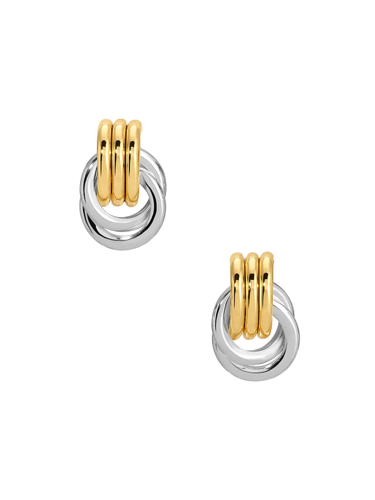 Heaven Mayhem MICRO KNOT イヤリング - Metallic Gold,Metallic Silver. - 画像1