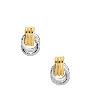 Heaven Mayhem MICRO KNOT イヤリング - Metallic Gold,Metallic Silver. - サムネイル1