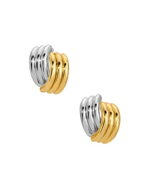Heaven Mayhem CLOVE スタッズイヤリング - Metallic Silver,Metallic Gold. - サムネイル1