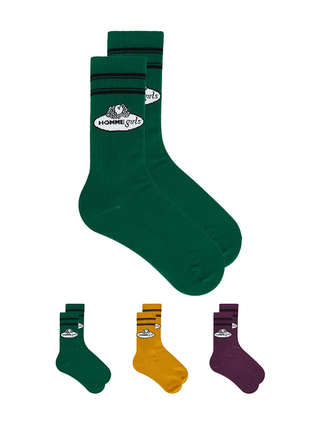 HOMMEgirls HOMMEgirls クルーソックスセット - Green,Mustard.の商品画像