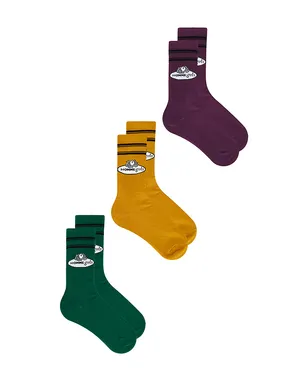 HOMMEgirls クルーソックスセット - Green,Mustard. - サムネイル2