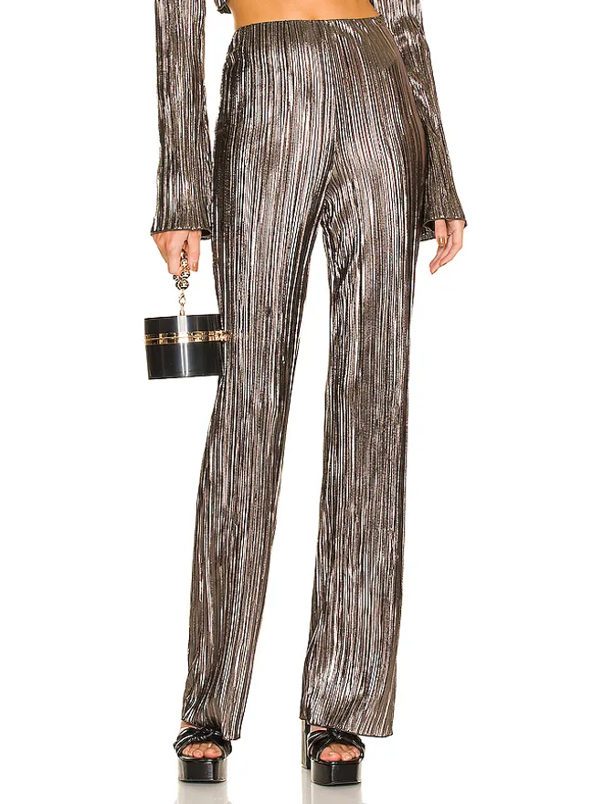 House of Harlow 1960 House of Harlow 1960 LIDIA パンツ - Metallic Silver, grey.の商品画像