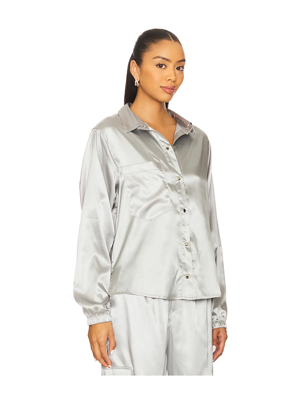 Heroine Sport SATIN SHIRT ボタンアップシャツ - 画像2