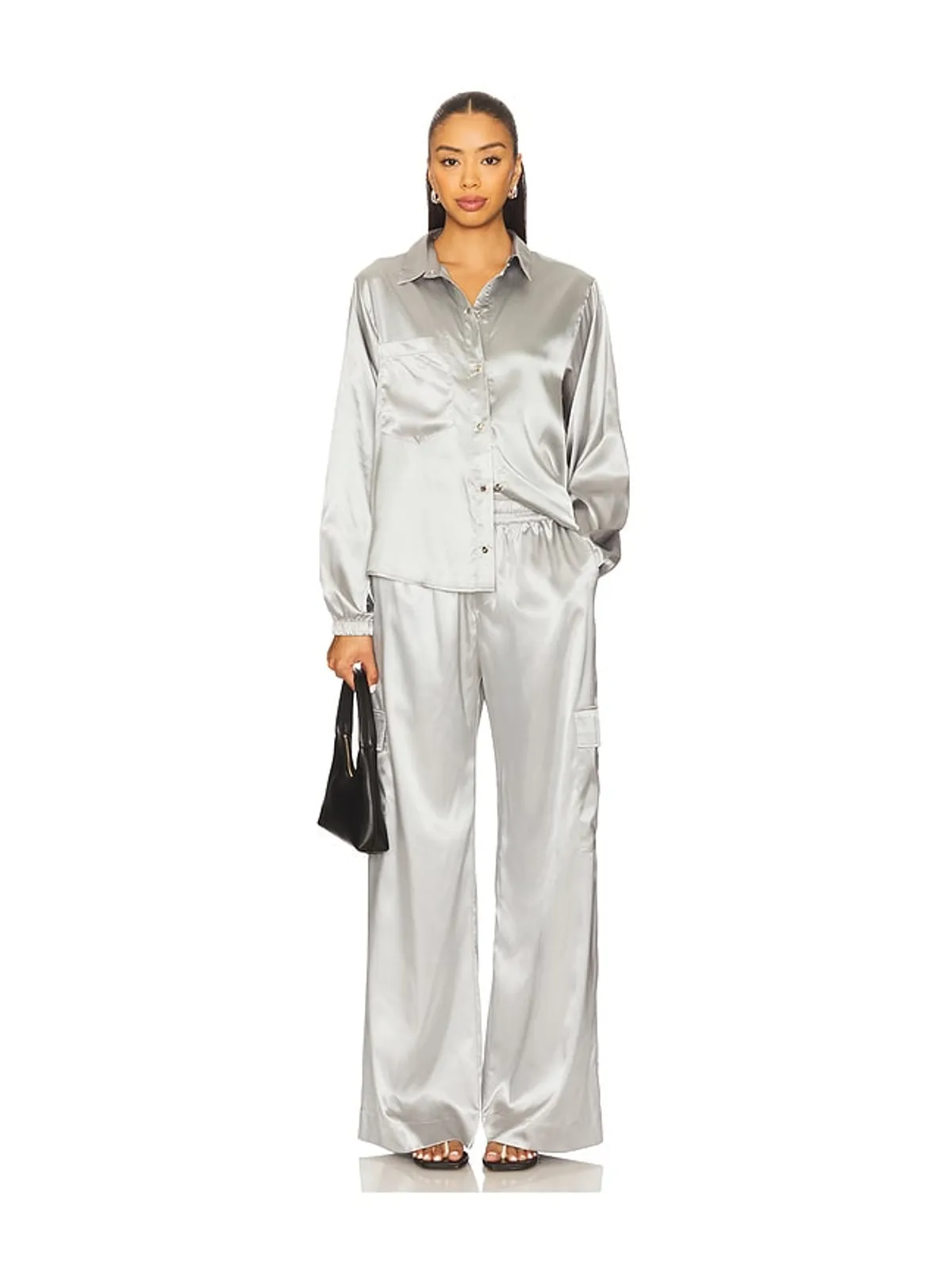 Heroine Sport SATIN SHIRT ボタンアップシャツ - 画像4