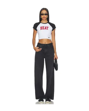 Hype and Vice MIAMI HEAT HOMERUN クロップTシャツ - Black,White. - サムネイル4