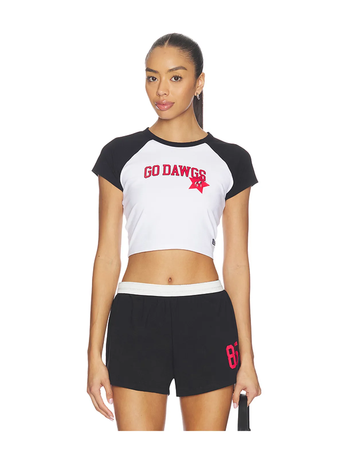 Hype and Vice UNIVERSITY OF GEORGIA クロップTシャツ - 画像1
