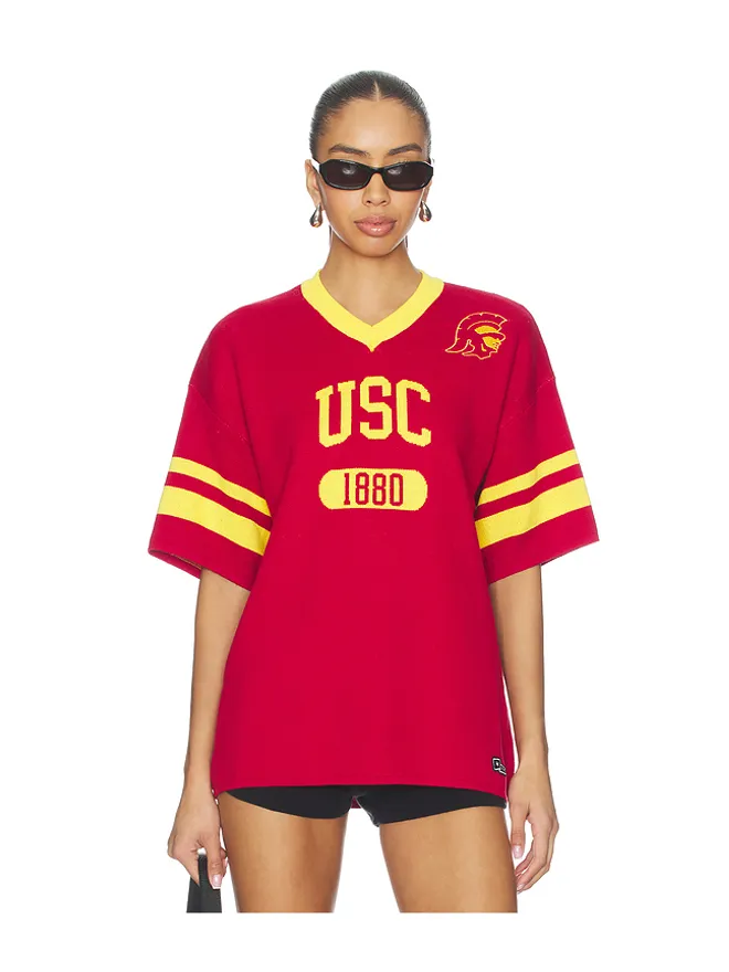 Hype and Vice Hype and Vice UNIVERSITY OF SOUTHERN CALIFORNIA ニットジャージーTシャツの商品画像