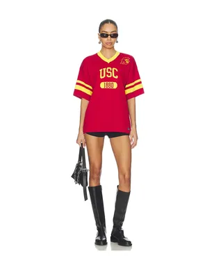 Hype and Vice UNIVERSITY OF SOUTHERN CALIFORNIA ニットジャージーTシャツ - サムネイル4