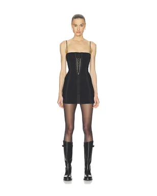 HAELO LAYERED LACE UP CORSET DRESS ドレス - サムネイル1