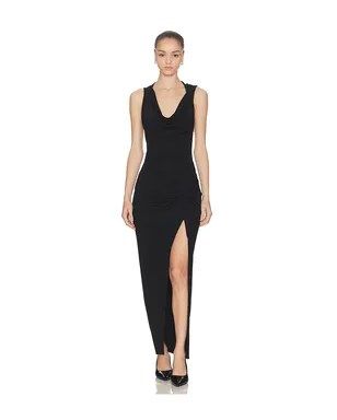 HAELO HOODED DRAPED DRESS ドレープドレス - サムネイル2