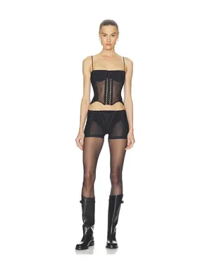 HAELO SHEER LACE UP MICRO SHORT ショートパンツ - サムネイル5
