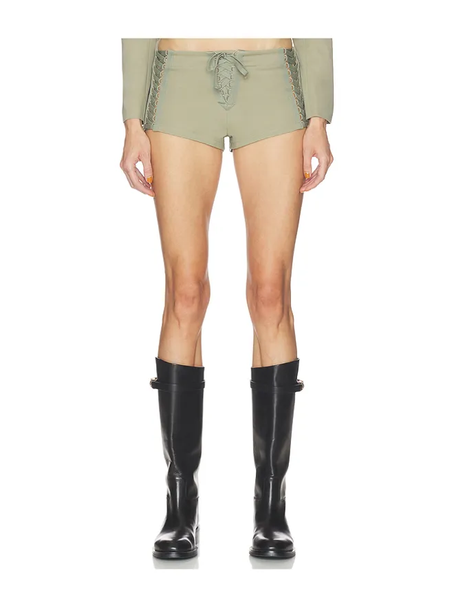 HAELO HAELO OPEN LACE UP MICRO SHORTS ショートパンツの商品画像