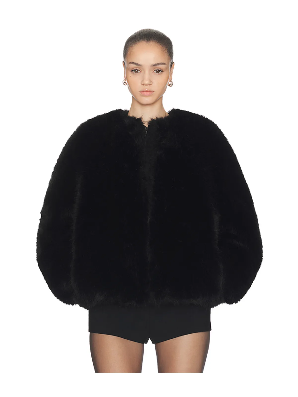 HAELO LONG HAIR FAUX FUR BOMBER ボンバー - 画像1