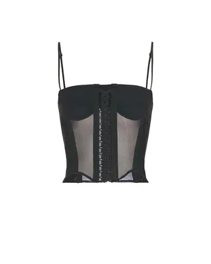 HAELO LAYERED LACE UP CORSET TOP トップ - サムネイル5