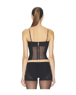 HAELO LAYERED LACE UP CORSET TOP トップ - サムネイル3