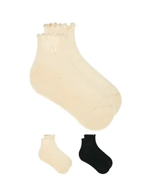 Halfdays ソックス - Beige,Black. - サムネイル1