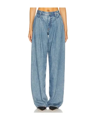 Helmut Lang Double Pleated Wide Leg Jeans - サムネイル1