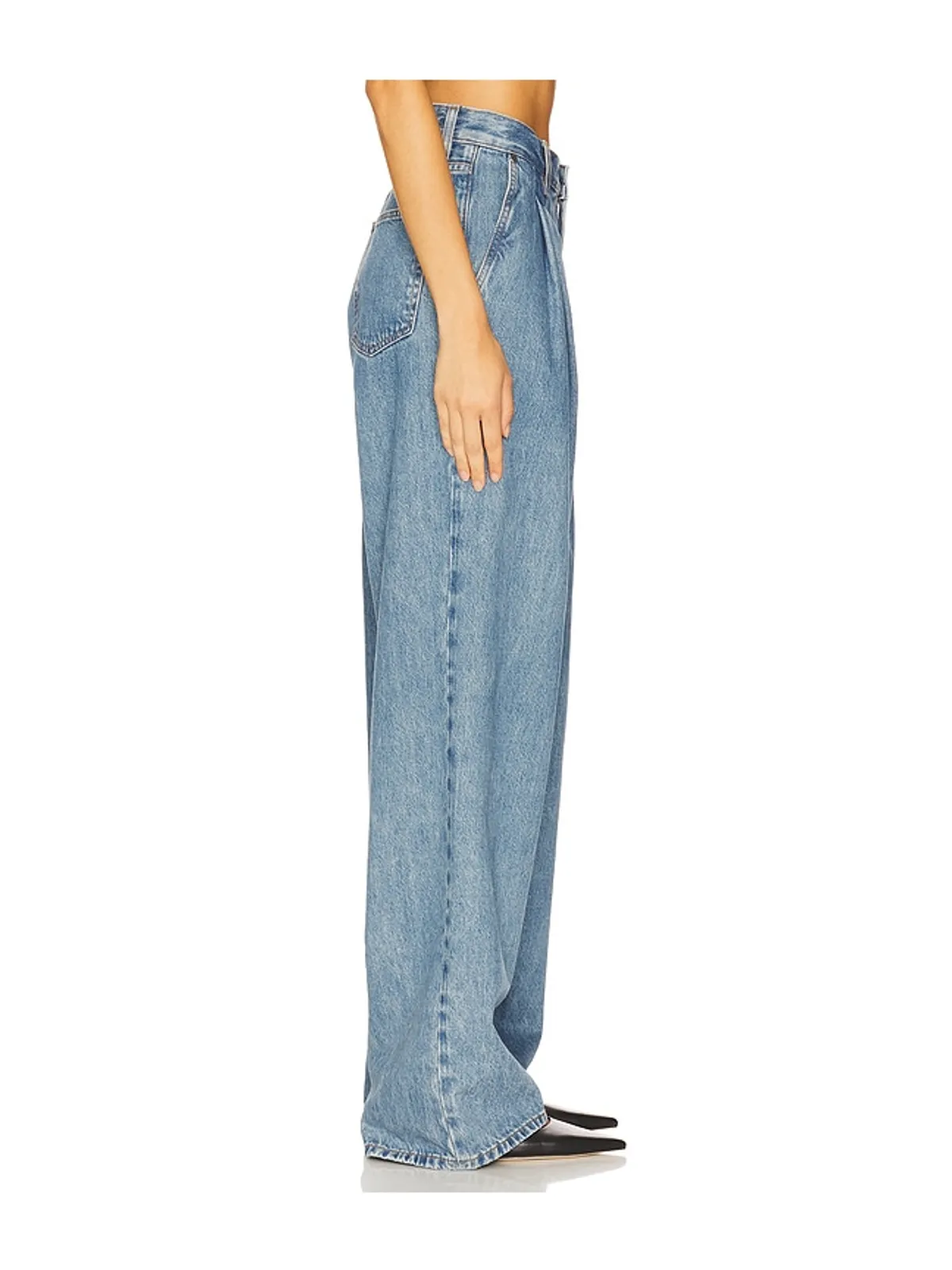 Helmut Lang Double Pleated Wide Leg Jeans - 画像3